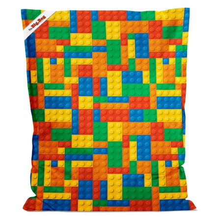 Oversize Bean Bags Gouchee Home Bricks Collection Contemporary Oversized Polyester Upholstered Bean Bag Chair, Orange ()