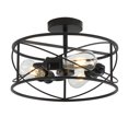 thumbnail image 2 of Aiwen 3 Lights Retro Open Caged Metal Flush Mount Ceiling Lamp, 2 of 7