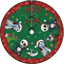 Nightmare Before Xmas Christmas Tree Skirt 48 Inch Tree Collar Holiday New Year Winter Xmas Tree Decor Christmas Tree Ornament Christmas Decorations for Home Party