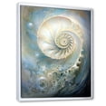 thumbnail image 2 of Designart "Pearl Passage In Blue And White Nautilus" Nautilus Floater Framed Wall Art Prints, 2 of 5