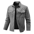 thumbnail image 3 of Xzbqbs Men's Long Sleeve Tactical Shirts Lightweight Work Fishing Shirts Button Down Breathable Outdoor Hiking Shirts for Men, 3 of 4