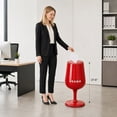 thumbnail image 5 of VAETTLO Wine Glass Shaped Trash Can with Lid – 11” Opening, 27.6” Tall – Red Waste Bin for Living Room, Bedroom, Office – Stylish PP Plastic Laundry Basket & Storage Bin, 5 of 9