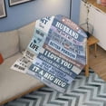 thumbnail image 2 of LHSHID Custom Lover Name Message Text Blanket to My Husband from Wife You are The Only One I Want by My Side Personalized Soft Warm Bed Blanket, 2 of 5