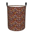 thumbnail image 1 of Balery 70s Groovy Hippie Retro Cesta de ropa redonda con asas, impermeable, independiente, para ropa, juguetes, dormitorio y familia-Small, 1 of 6