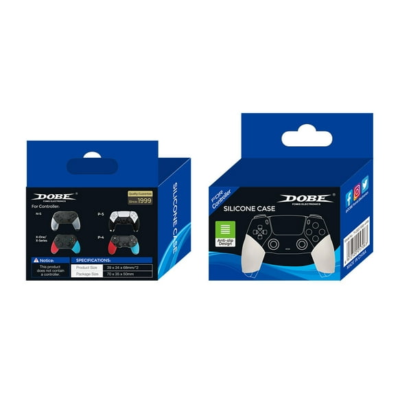 DOBE Universal Gaming Controller Silicone Case - Anti-Slip Jelly Cover for PS5 DualSense, PS4 DualShock 4 & Xbox Series X/S Controllers | Protective, Sweat-Resistant, Easy Installation