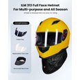 thumbnail image 2 of Casco de moto ILM integral DOT modelo JK313 (S, amarillo), 2 of 7