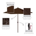 thumbnail image 3 of California Umbrella 9' Casa Olefin Tilt Crank Lift Patio Umbrella in Teak, 3 of 4