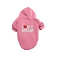 thumbnail image 2 of Pet Hoodie with I Love My Mom Letter Print Soft Fleece Warm Pullover Puppy Sweatshirt for Small and Medium Dogs Cats Chihuahua Pug Clothing, 2 of 5