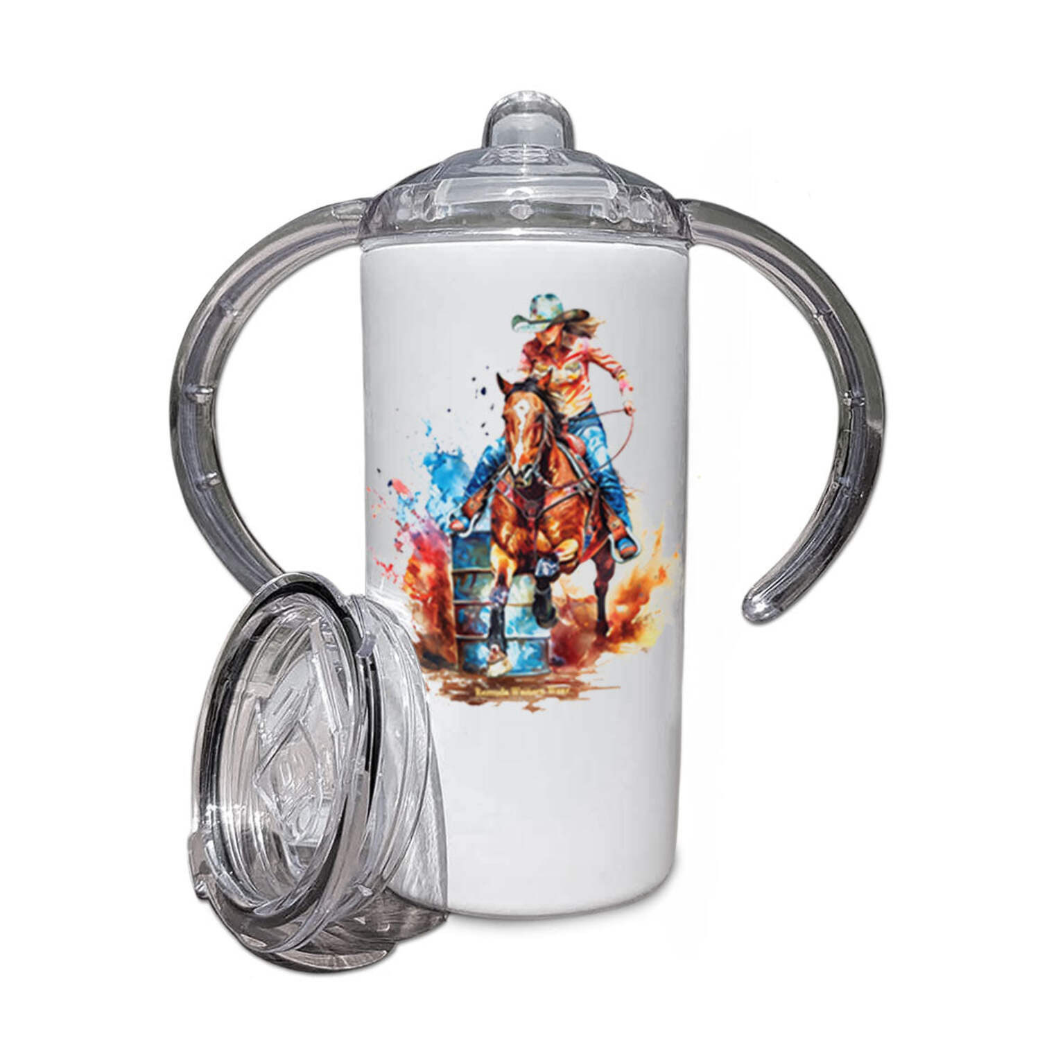 BARREL RACER - Infant  Toddler Western Sippy Cup
