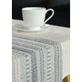 thumbnail image 5 of YQHWQ Chemin de Table Rayé Gris Tissé 15x72 Pouces Style Ferme, 5 of 5