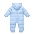 thumbnail image 3 of Newborn Infant Baby Boys Girls Snowsuit Kids Winter Jumpsuit Hoodied Puffer Coat 0-12M, 3 of 3