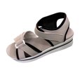 thumbnail image 2 of Viluyesy Women's Wedge Sandals, Ankle Strap Super Breathable Soft Sole Comfortable Casual Shoes White, 2 of 3