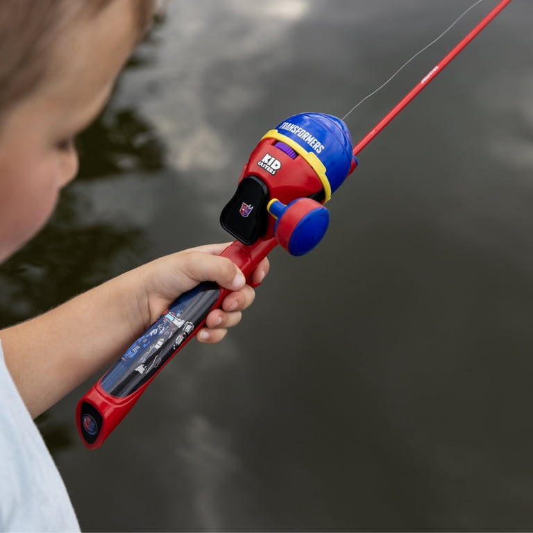 children's fishing rods and reels Kids Pole, Telescopic Rod Reel Combo Kit for Boys Girls Youth use Kid Casters Transformers fishing pole Children Fishing Rod and Reel