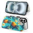 thumbnail image 4 of Compatible with iPhone 11 12 13 mini 14 15 16 Pro Max Plus Wallet Case with Card Holder, PU Leather Kickstand Card Slots Case ( Pineapple Flowers Summer, iPhone 16 Plus), 4 of 7