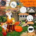 6FT Thanksgiving Fox Inflatable Yard Decor With LED Lights - Fall Outdoor Decoration