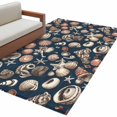 thumbnail image 2 of Summer Ocean Washable Area Rugs 2.7'x5', Shell Starfish Conch Blue Backdrop Low Pile Throw Living Room Rug Non-Slip Sturdy Edge Binding Carpet for Indoor Entryway Bedside Kitchen, 2 of 9