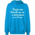 thumbnail image 2 of OXI Hoodie Sweatshirt - People Tolerate Me, Basic Casual Hoodie for Men's and Women Fleece Hoodie Long Sleeve - Sapphire Medium, 2 of 3