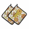 thumbnail image 3 of Carolines Treasures CJ2003-VPTHD Letter V Floral Mustard & Green Pair of Pot Holders, 7.5 x 3 x 7.5 in., 3 of 7