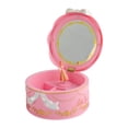 thumbnail image 3 of Caja de música giratoria con forma de bailarina de ballet, joyero, vitrina para brazaletes con espejo de maquillaje, multifunción para tocador, hogar, Rosa, 3 of 10