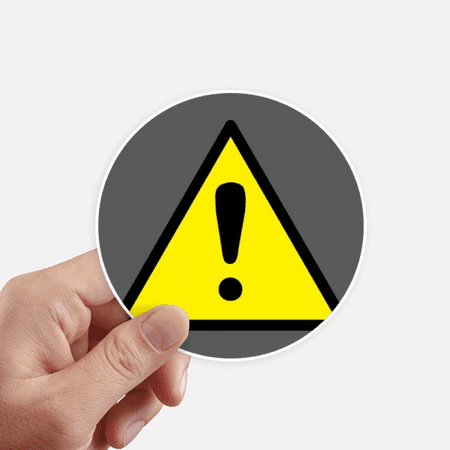 Logo Warning Art Deco Fashion Sticker Round Wall Suitcase Laptop Label Bumper