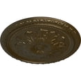 thumbnail image 3 of Ekena Millwork 18"OD x 1 3/8"P Richmond Ceiling Medallion (Fits Canopies up to 2 5/8"), Hand-Painted Brass, 3 of 5