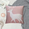 thumbnail image 2 of GOSMITH  Throw Pillow Covers,Modern Soft Sofa Square Cushion Pillowcases for Christmas Home Decor, Elk Patterns, Pink, 2 of 5