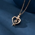 thumbnail image 4 of Rose Heart Necklaces Urn Necklace Cremation Jewelry for Ashes Pendant Jewelry for Women Men Crystal Keepsake Memorial Jewelry Ashes Holder Funeral Loved One, 4 of 7
