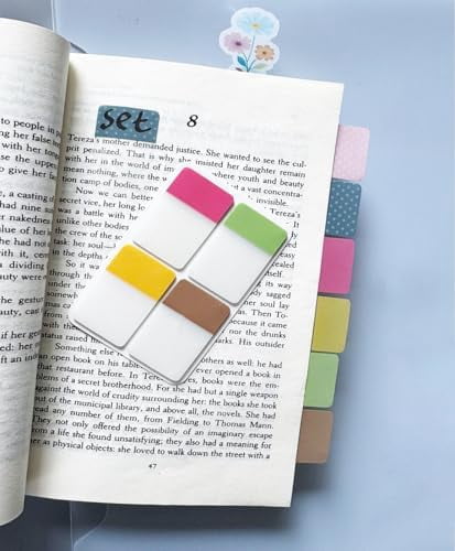 Tekola 900 PCS 1 Inch Sticky Index Tabs Book Tabs,Writable and Repositionable File Tabs Flags Colored Page Markers Labels for Reading Notes, 41 Sets