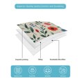 thumbnail image 4 of Full Size Quilt Bedding Set, Watercolor Floral Reversible Summer Quilt 3 Pieces, Spring Red Poppy Flower Botanical Beige Lightweight Bedspreads Coverlets with 2 Pillow Shams for All Seasons, 4 of 5