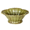 thumbnail image 2 of 15 Inch Long Green Distressed Finish Oval Ceramic Bowl, 2 of 2