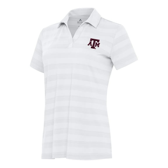 Women's Antigua White Texas A&M Aggies Tunnel Polo