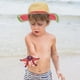 thumbnail image 5 of Sombrero de paja de verano para niños, sombrero de playa de ala ancha, sombrero de paja con protección UV para exteriores., 5 of 6