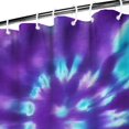 thumbnail image 3 of Purple Blue Tie Dye Spiral Pattern Shower Curtain 36"x72" ,Bathroom Decorative Shower Curtains Set with 12 Hooks,Modern Waterproof Washable Shower Curtain, 3 of 6