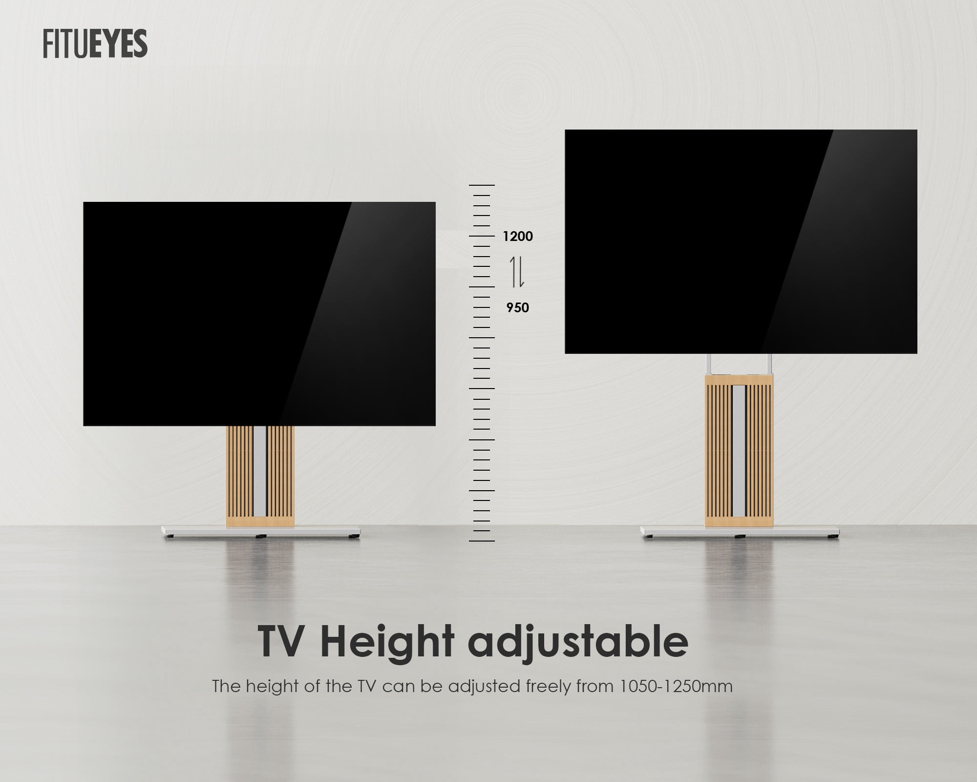 FITUEYES Design Floor TV Stand for 55-88 Inch TV, Modern TV Stand for Living Room, Study Room, Bedroom and Other Scenes, Zen Series.