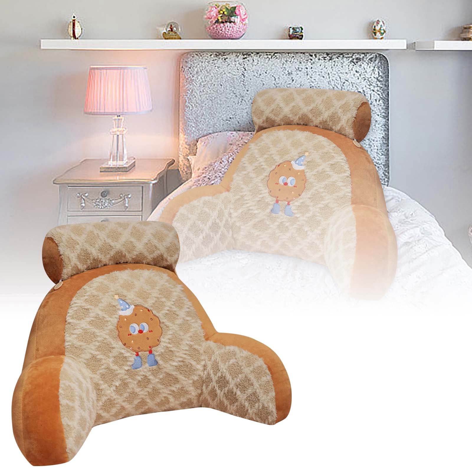 Lumbar Support Pillow For Bed & Couch Large Back Cushion With Removable Washable Cover Comfortable Sofa & Chair Pillow For Sitting Reading