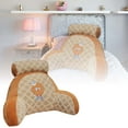 thumbnail image 2 of Reading Pillows for Sitting in Bed Adult Velvet Back Rest Support Cushion for Sitting Up on Bed Couch Sofa Floor Watching TV Reading Gaming Dorm Essentials with Arms Support, 2 of 6