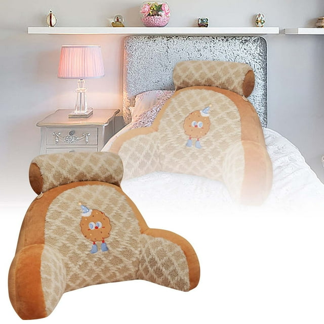 Lumbar Support Cushion for Living Room Bed and Sofa – Large Back Pillow with Removable Washable Cover for Comfortable Seating Reading and Relaxation on Chairs and Couches