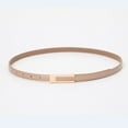thumbnail image 2 of LYSICSKINEM Mens Thin Belt Women Leather Skinny Belt Thin Waist Belts Dresses Pants Jeans, 2 of 4