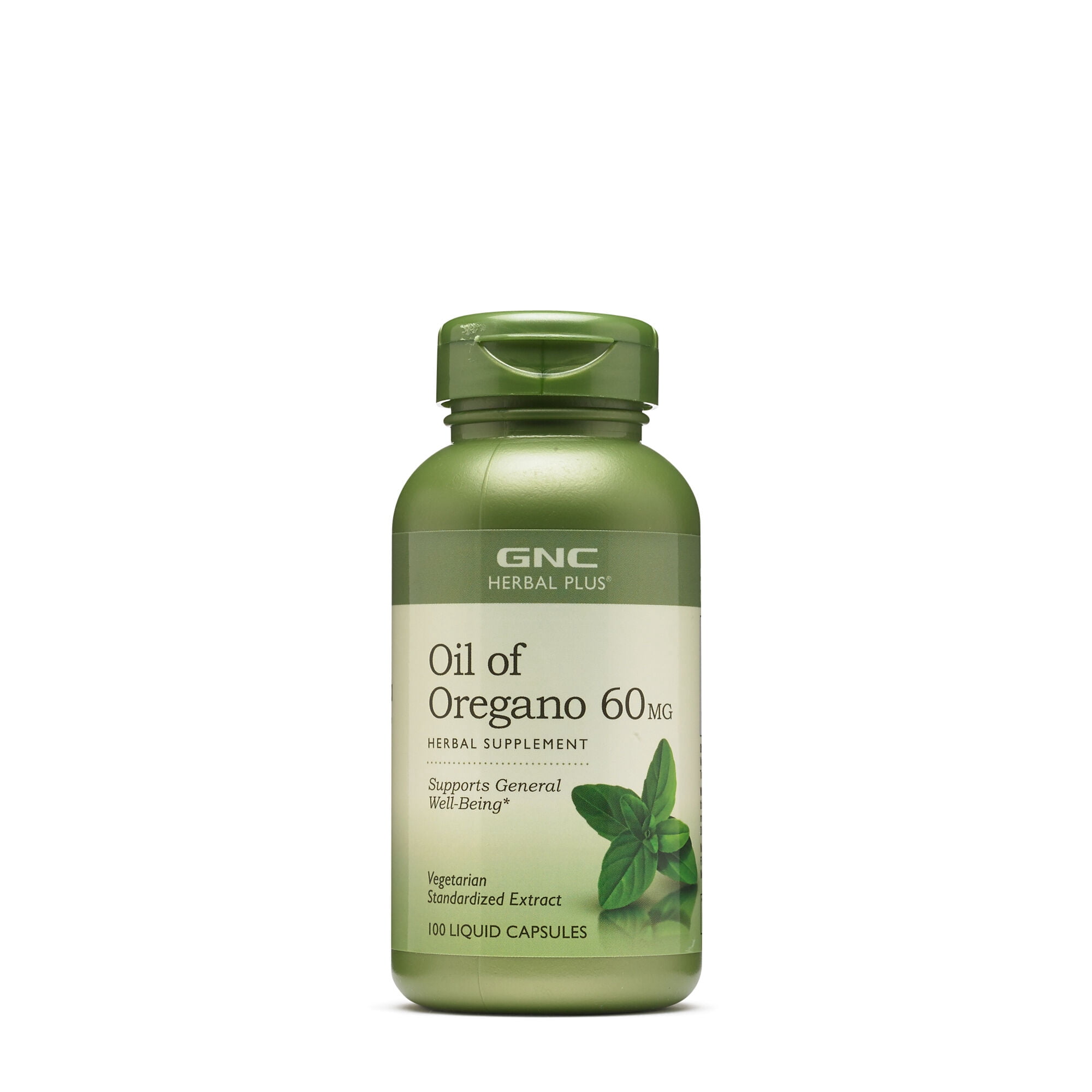GNC Herbal Plus Oil of Oregano 60mg, 100 Capsules, Supports General Well-Being