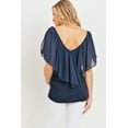 thumbnail image 3 of Cold Shoulder Scoop Neck Ruffle Maternity Top, 3 of 3