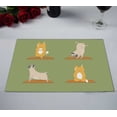 thumbnail image 2 of PKQWTM Yoga Pugs Cats Cartoon Funny Animals Kitchen Dining Table Mats Placemats Size 12x18 Inches, Set of 2 Pieces, 2 of 2