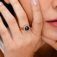 thumbnail image 3 of ANGARA Natural 3.5 ct London Blue Topaz Triple Shank Ring with Alternating in 14K Yellow Gold for Women (Size-9mm) | November Birthstone Jewelry for Women | London Blue Topaz Ring (Ring Size- 4.5), 3 of 11