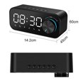 thumbnail image 3 of PENGXAING Réveil Sans Fil Bluetooth 5.0LED Haut-Parleur Support Carte TF Radio FM Chambre Réveil USB Affichage de l'Heure LED Double Réglage de l'Alarme Prise Type-C Câble Design, 3 of 6