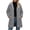 (New23)Gray, variant on Women's Hooded Long Quilted Coat Silm Fit Zip Up Fleece Lined Outerwear Long Sleeve Padded Jacket for Commuting Travel