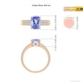 thumbnail image 4 of ANGARA Natural Cushion 1.6 ct Tanzanite Cocktail Ring with Diamonds in 14K Rose Gold for Women (Size-8x6mm) | December Birthstone, Anniversary, Jewelry Gift for Women | Natural Tanzanite Ring, 4 of 9