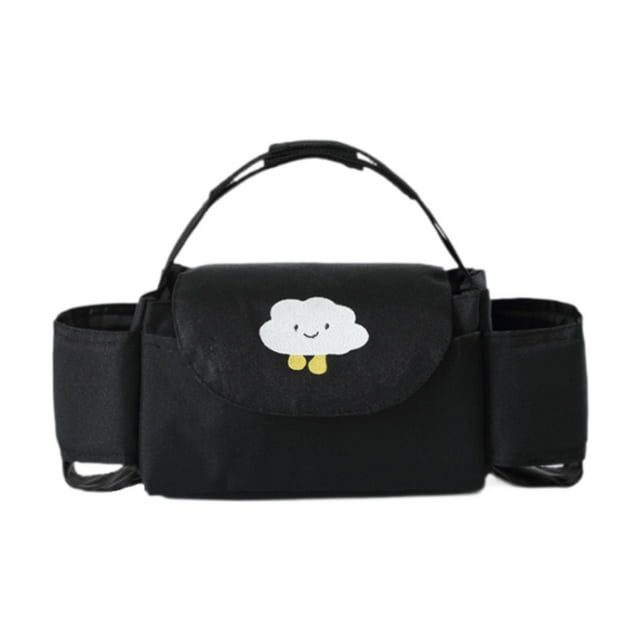 Bolsa Organizadora Hugo para Cochecitos Contenedor para Pañales de Bebé Negra