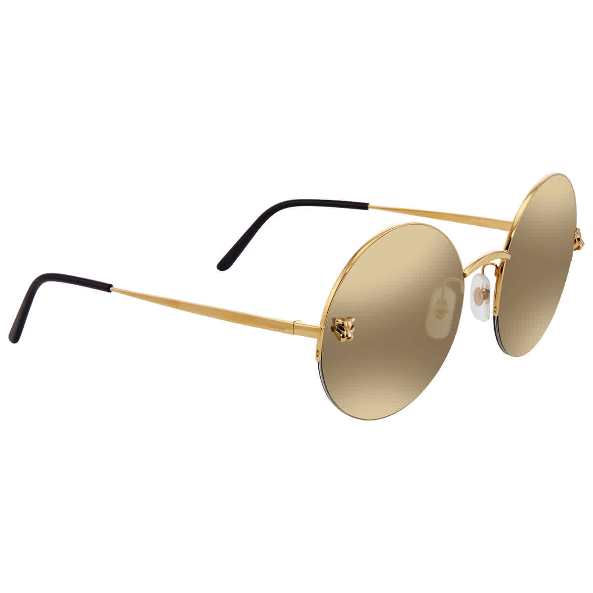 Cartier Panthere De Cartier Gold Round Sunglasses CT0022S-2-58 ...