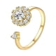 thumbnail image 2 of Anillos para mujer, regalos para mujer, moda para damas, diamante giratorio, abierto, ajustado, anillo giratorio, joyería, 2 of 5