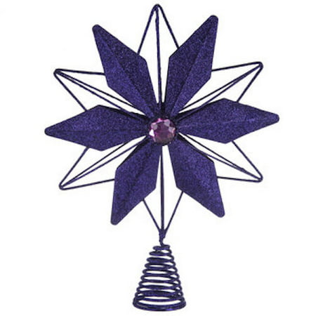 Purple Metal Star Tree Topper Christmas Decoration Home