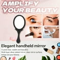 thumbnail image 2 of RAGUPEL Hand Mirrors with Handle,Oval Vanity Mirror 6.9"*3.1"*0.4" Hand Mirror,No Distortion Glass Mirror Handheld Mirror,Black, 2 of 5